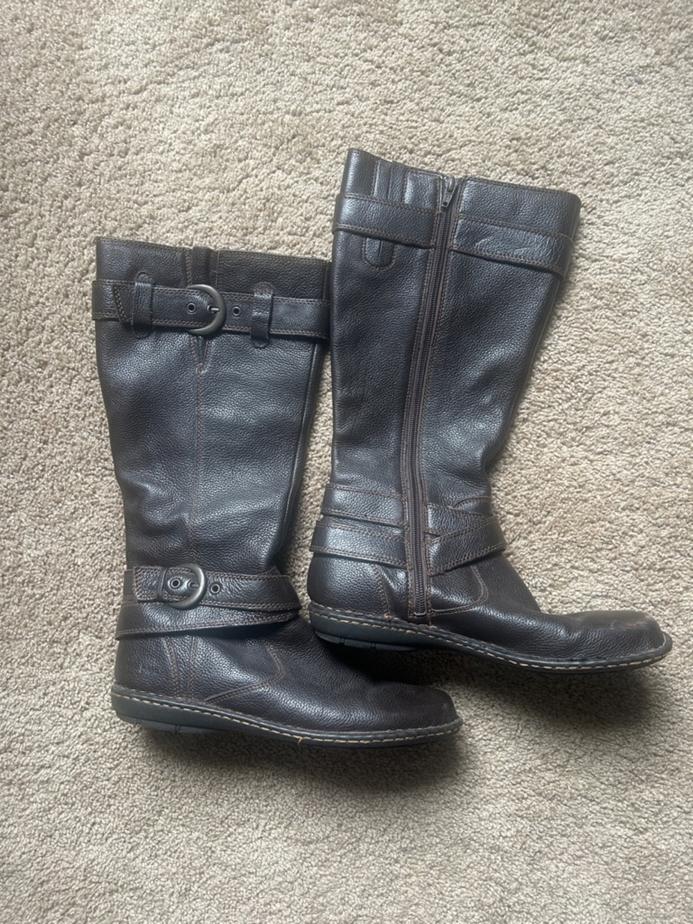 Born Brown Leather Knee-High Boots